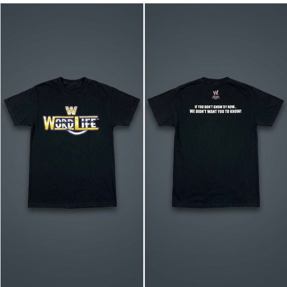 Vintage 2004 WWE John Cena Word Life T-Shirt Y2K Wrestling Graphic Men's L